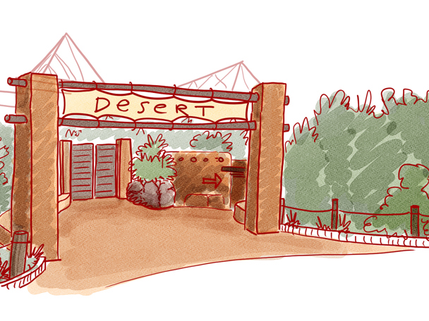 New entrance and exit